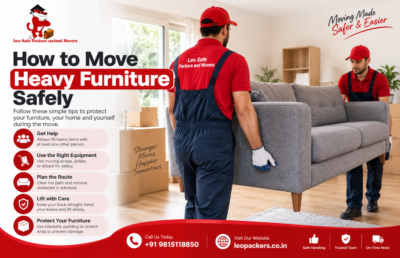 How to Move Heavy Furniture Safely