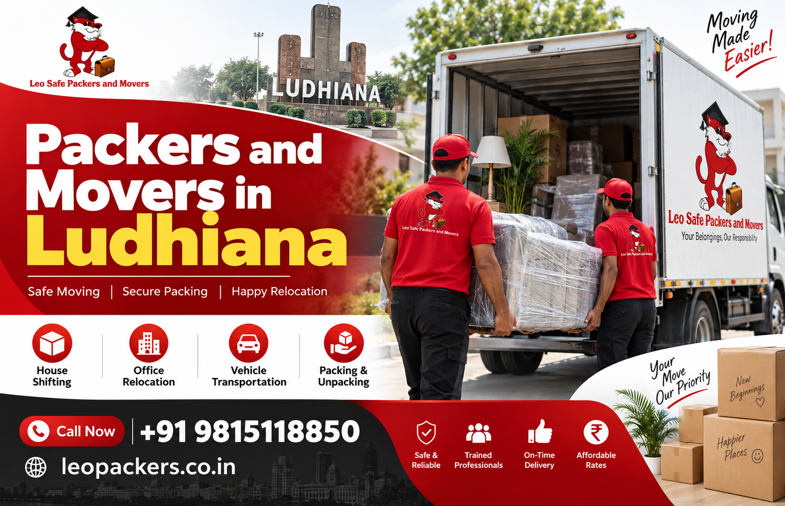 Packers and Movers in Ludhian (Banner)